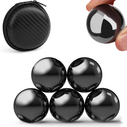 Fidget Magnet Toy for Adults, Magnetic Toy for Teacher, Magnet Hand Roller Ball, Compatible with Ferrite Putty Office Desk Decor, Novelty Gift for Researcher 5 PCS (1.26 Inch)