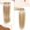Tinashe Ponytail Extension Human Hair 100% Remy Human Hair Wrap Around Ponytail Hair Extension Long Straight Clip in Ponytail Hair Piece with Magic Paste For Women Highlight #16/613 (#16/613, 20inch)