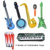 Max Fun Inflatable Rock Star Toy Set, 30 PCS 80s 90s Party Decorations Inflatable Party Props Musical Instrument Blow up Guitar Inflate Rock Band for Carnival Party Favors Rock and Roll Party Supplies