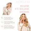 GeRRiT 3 PCS Heatless Hair Curler Set Soft Silk Curling Rod with Long Ribbon Heatless Hair Rollers Satin No Heat Hair Curls Overnight Sleep in Hair Curlers for All Hair Types DIY Hair Tool, Brown