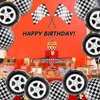 12 Pieces Black and White Checkered Balloons, Race Car Balloons Car Wheel Balloons Tire Balloons Aluminum Foil Checkered Flag Balloons for Racing Theme Birthday Party Decoration Supplies 18 Inch