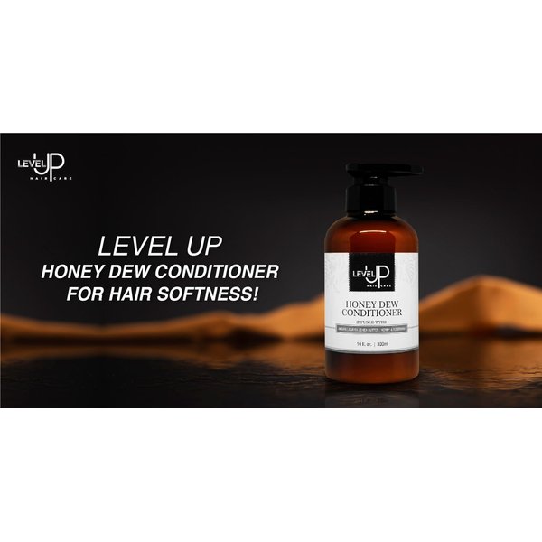 Level Up Haircare Honey Dew Conditioner Safe for Color and Chemical Treated Human Hair Wigs Weaves Extensions Hydrates Moisturizes Supports Hair Growth