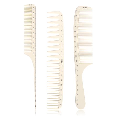 MengduxdImportedDouble-Sided With Graduated Comb 3Piece set, Including Rat-tail Comb, WideTooth Comb, And FineTooth And WideTooth Double Comb, Men's and Women's Hair Combs