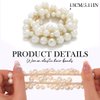 Fashey Pearl Hair Ties Flower Elastic Ponytail Holder Rhinestone Hair Scrunchies 3 Pcs Pearls Hair Accessories for Women (Type A)