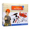 Click n' Play 23 piece Kids Pretend Play Real Working Toy Tool Set Includes Powered Drill, Hammer, Saw, Tape Measure, Tool Belt and other Construction Accessories