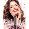 ANIEKIN 5 in 1 Curling Iron Set Includes a Curling Brush and 4 Interchangeable Ceramic Wands (0.39”-1.25”), Instant Heat, Dual Voltage Hair Curler, Great Gift for Girls and Mother