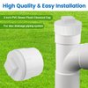 2" PVC Sewer Cleanout Adapter with Plug Pipe Fitting, PVC DWV Flush Sewer Cleanout Cap for Outdoor Garden, RVs Sewer or Drainage Piping Connect System