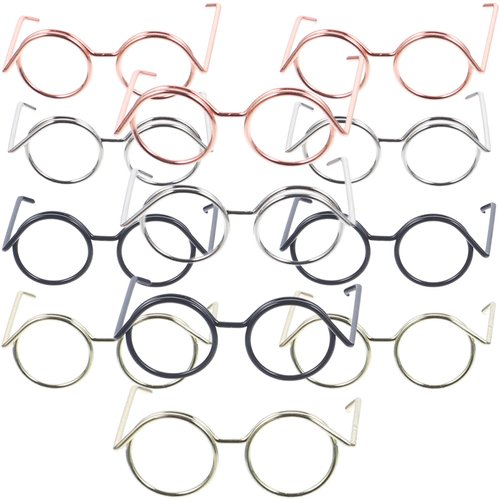 NUOBESTY 20pcs Mini Glasses Doll Dress up Accessories Tiny Glasses for Doll Tiny Eyeglasses Doll Accessories Miniature Things Mini Eyeglasses Toy Doll Costume Glasses Mini Dolls Glasses