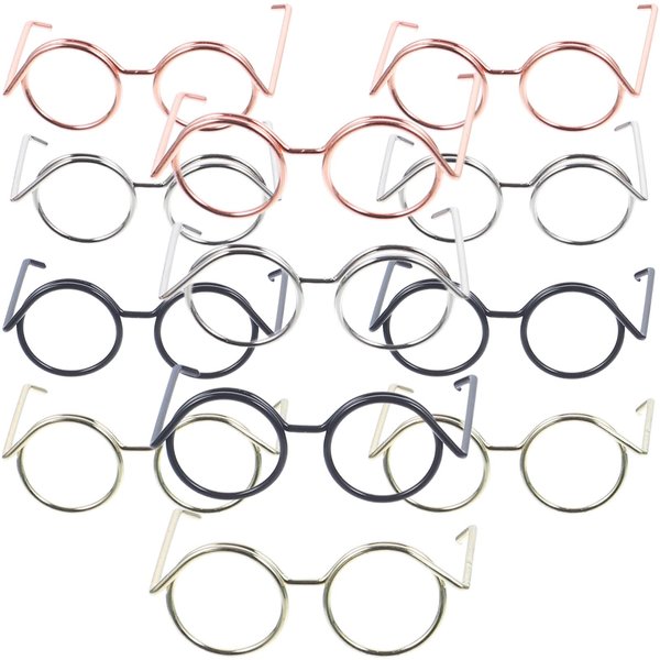 NUOBESTY 20pcs Mini Glasses Doll Dress up Accessories Tiny Glasses for Doll Tiny Eyeglasses Doll Accessories Miniature Things Mini Eyeglasses Toy Doll Costume Glasses Mini Dolls Glasses