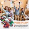 RoundFunny 212 Pcs Video Game Party Favors Birthday Supplies for Kids Rings Finger Lights Badge Keychain Bracelet Sticker Tattoo Stamper Bag Wristband for Kids Gamer Party Bag Rewards Gift