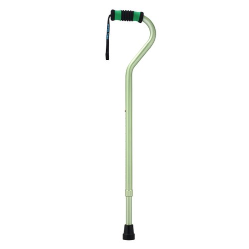 Sky MedSupply Int'l Corp Standard Offset Walking Cane Adjustable, Aluminum Green, 0.77 Pound