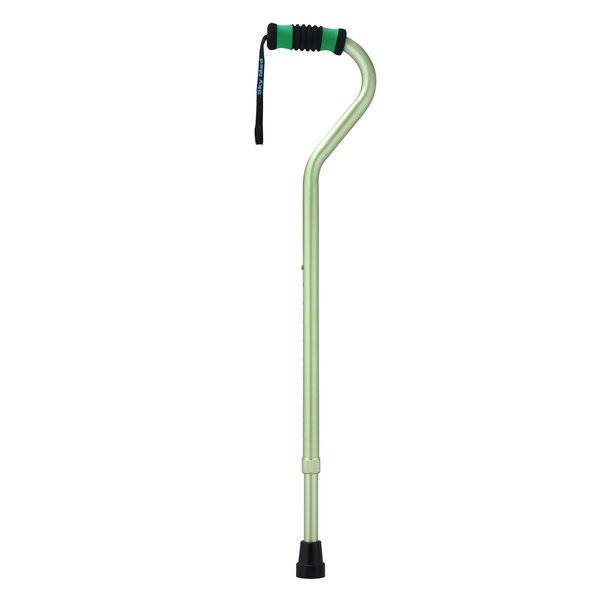 Sky MedSupply Int'l Corp Standard Offset Walking Cane Adjustable, Aluminum Green, 0.77 Pound