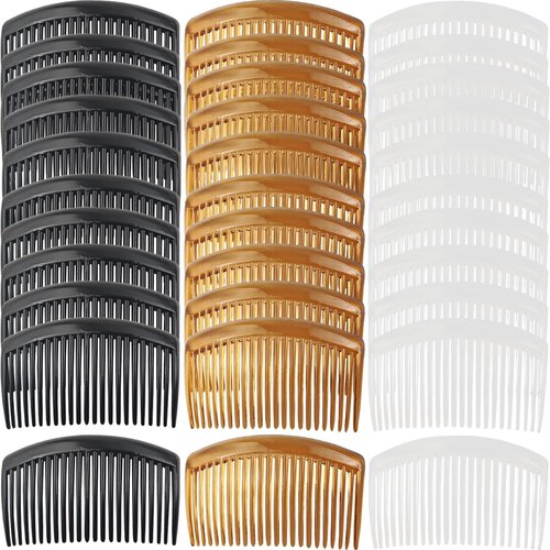 TIHOOD 36PCS Plastic Hair Side Combs French Twist Comb with 23 Teeth Fine Hair Clips Decorative H...