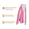 Bostitch Office InPower Spring-Powered Desktop Stapler, 20 Sheet Capacity, One Finger Stapling, Includes 210 Staples, Jam Free, Opens for Tacking, Breast Cancer Awareness Pink