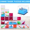 Blcculi 24 Pcs Brain Teaser Puzzles for Kids,Balance IQ Maze Game Mini Fidget Puzzle Box,Mini 1.57 Inch Maze Puzzle Cubes,IQ Maze Game Puzzle Balance Game Challenges,Mind Maze Game Party Favor Games