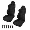 2Pack ShareGoo Hard Plastic Car Seat,RC Truck Simulation Seats Compatible with Axial SCX10 SCX10-III 90046 Spectra RR10 TRX-4 1/10 RC Crawler (Black)