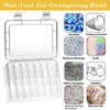 Mathtoxyz Small Bead Organizers, 15 Pieces Plastic Storage Cases Mini Clear Bead Storage Containers Transparent Boxes with Hinged Lid and Rectangle Clear Craft Supply Case