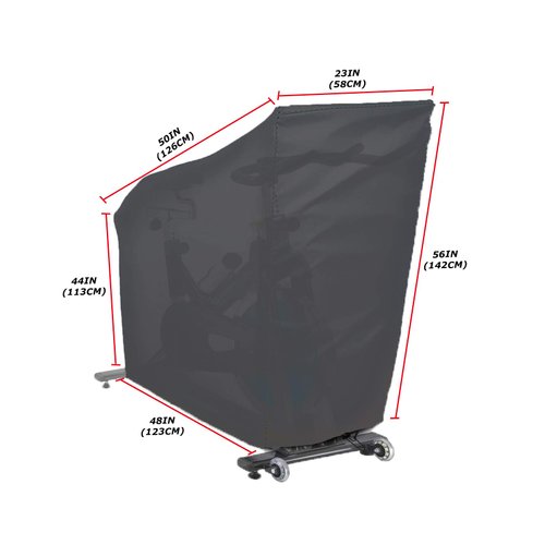 Exercise Bike Cover, Upright Indoor Cycling Protective Cover and Oxford waterproof fabric are the ideal choice for indoor and outdoor use （black）