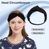 SOBONNY 100% Mulberry Silk Headband Women's Criss Cross Silk Turban Elastic Twisted Head Wrap Knotted Hair Band (black)
