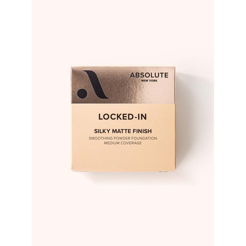 Absolute New York Warm Porcelain Locked-in Powder Foundation, Women Make-up Cosmetic Accessories, Long-Lasting Formula, Ideal for All Skin Types