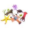 Guaishou Ocean Sea Marine Animal Figures Model Figurine Shark Turtle Walrus Dolphin Octopus Decoration Playset 10pcs Gifts Collection Cognitive Toys