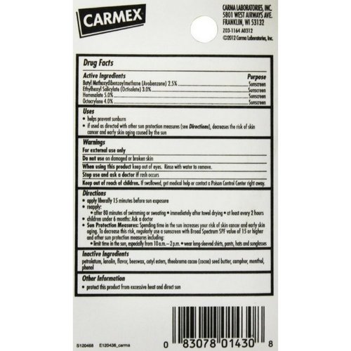 Carmex Moisturizing Lip Balm SPF 15 Cherry 0.35 oz