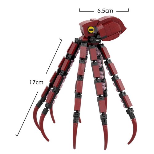Aetheria MOC Octopus Building Set, Deep Sea Creature Octopus Building Blocks Creative Ornament Toy for Kid Adult