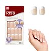 KISS Everlasting, Press-On Nails, Nail glue included, 'Infinite', French, Medium Size, Squoval Shape, Includes 28 Nails, 2g Glue, 1 Manicure Stick, 1 Mini file