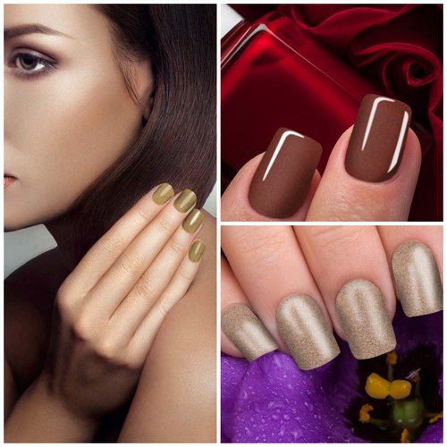 YECIRALA 20 Sheets 280 Pcs Fall Nail Polish Stickers Full Nail Wraps Brown Orange Gel Nail Strips Press On Nails Nail Polish Strips Stick On Nails Polish Wraps Gel Nail Stickers for Nail Art Wraps