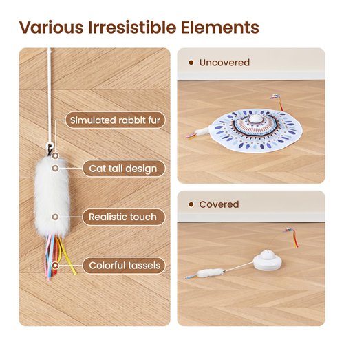 6 Pcs Attachment Refills for The Down Part of Potaroma Hide and Seek Cat Toy