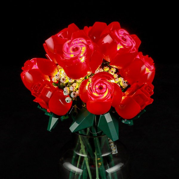 BRIKSMAX Led Lighting Kit for Lego Bouquet of Roses - Compatible with Lego Icons Flower 10328 Building Set- Not Include Lego Set