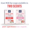 Kiss My Face Goat Milk Bar Soap, With Goat Milk and Probiotics, Nourishes and Soothes, Bar Soaps for Hands and Body, Cruelty Free and Palm Oil Free, Rose and Magnolia Scents, Pack of 3