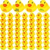 Lenwen Rubber Duck Bath Toy Inspirational Gift Motivational Rubber Ducks Thank You Gifts Inspirational Party Favors Baby Shower Decorations Birthday Party Favors Gift (60 Pcs,1.3 Inch)