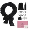 LOQOUSE Heatless Hair Curler Heatless Curls Heatless Curling Rod Headband 70.8-Inch Long Velour Hair Curlers No Heat Overnight Hair Curler Headband to Sleep For Women Holiday Gifts 10 Pieces Set Black