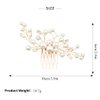 Foyte Wedding Pearl Hair Comb Bridal Rhinestone Hair Clip Gold Crystal Hair Piece Bridesmaid Hair Accessories for Women and Brides