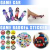 BANBALLON Video Game Party Favors Video Game Theme Keychain Stickers Chest Badge Bracelet Ring for Level Up Party Birthday Party Classroom Rewards Supplies (Multicolor)