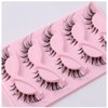 5 Pairs Wispy Lashes Pearl False Eyelashes Fluffy Natural Look False Eyelashes Thick Soft Curly Lash Extensions - Easy Application-Pink