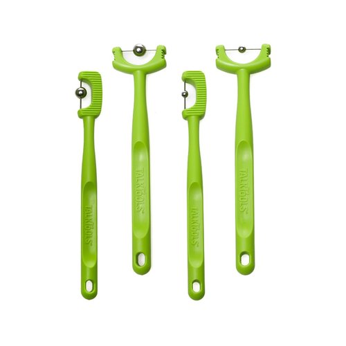 Tongue Tip Lateralization and Elevation Tools | Therapeutic Tool Set for Apraxia, Dysarthria | Improve Feeding Skills, Speech Clarity and Jaw Stability | Jaw Alignment - Set of 4 - Inst. Booklet -Lime