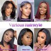 Short Bob Wig Human Hair Straight Bob Wigs For Black Women Human Hair 10 Inch Bob Lace Front Wigs Human Hair Glueless Wigs Human Hair Pre Plucked Short Wigs HD Closure Wigs Human Hair Natural Black