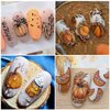 12 Sheets Fall Nail Art Stickers Autumn Leaves Nail Decals Pumpkins Drinking Maple Leaves Flower Nail Design 3D Self-Adhesive Holiday Thanksgiving Sliders Manicure Nail Decor