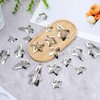 20 PCS Star Hair Clips, Mabor Silver Star Clips Hair Accessories Cute Snap Metal Barrettes Hair Clips Snap Star Hair Accessories for Women Y2K Accessories Silver Metal Hair Clips