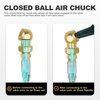 SARDVISA 2-Packs Portable Air Chucks, Solid Metal Closed Ball Air Chuck with 1/4" NPT Standard Quick Plug, Tire Inflator Gauge Nozzle for Air Compressor Accessories