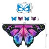 Kids Butterfly Wings Costume Girls Fairy-Wings Toddler Dress Up Play Costumes Butterfly Hair Clip Mask Party Favors (Purple Green Sets)
