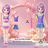 Yuzee Paper Dolls Stickers - Magnetic Dress Up Dolls for Girls - Toddler Travel Toys - 1 Paper Doll and 33 Clothing Accessories with 3D Magnetic Game Scene, Foster Creativity and Imagination (Joy)