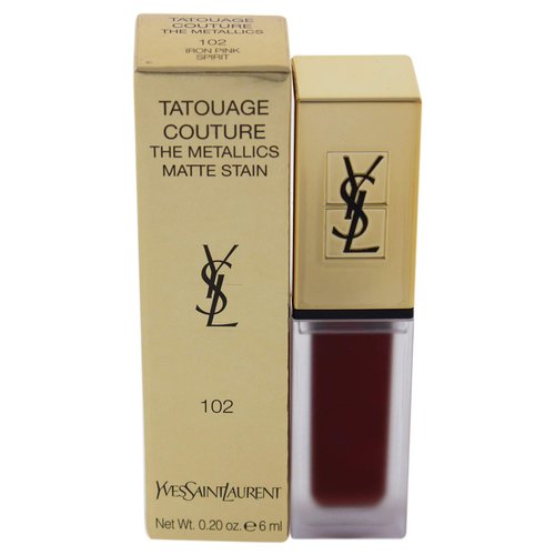 Yves Saint Laurent Tatouage Couture The Metallics Lip Gloss - 102 Iron Pink Spi Women Lip Gloss 0.2 oz
