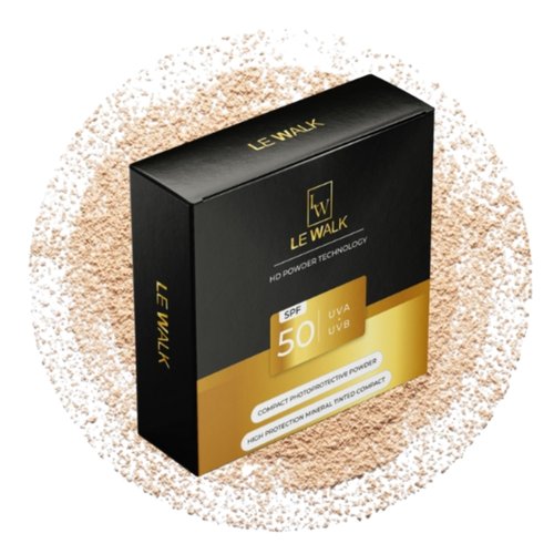 Le walk Compact photoprotective powder Mineral Sunscreen UVA/UVB SPF50 (Beige)