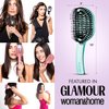 MOYOKO Detangling Hair Brush - Vented Brush for Fine, Wavy, Straight, Curly and Thick Hair, No Pull Design (Blue Chrome)