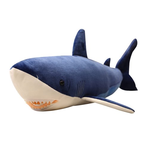 Tiny Heart Simulation Great White Shark Plush Toys, 35inch Soft Great White Shark Stuffed Animal Dolls pillow Cute Kids Birthday Gift Decorations Plush Toys