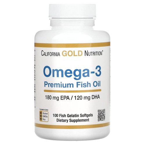 California Gold Nutrition Omega-3 Premium Fish Oil, Concentrated Formula with EPA &amp; DHA, Support ...