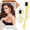 Geiserailie 3 Pcs Slick Back Hair Brush Set Bristle Hair Brush Edge Control Brush Teasing Comb for Women Baby Kids' Black Hair (Yellow)